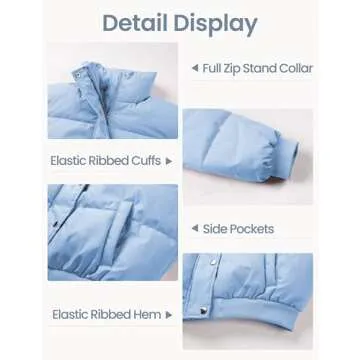 Stylish Women's Cropped Puffer Jacket for Winter