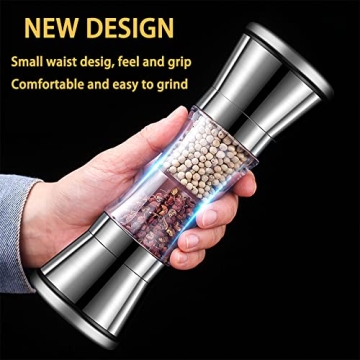 Stylish Salt and Pepper Grinder Set for Fresh Flavor