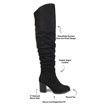 Journee Kaison Wide Width Over The Knee Boots - Vegan Leather