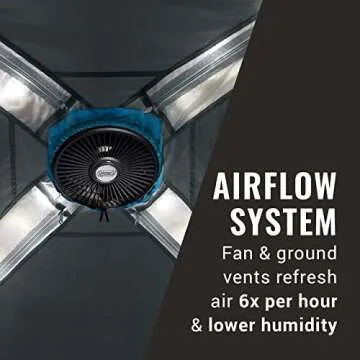 Coleman OneSource Rechargeable 4/6 Person Camping Tent with Airflow System & LED Lighting, Includes Rainfly, Tent Fan, Lights, and Interchangeable Battery Pack, Easy Setup Tent for Camping