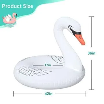 Solar Powered Inflatable Swan Float with Color Changing Lights