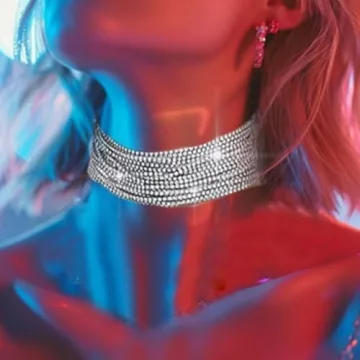 Sparkling Aukmla Crystal Rhinestone Choker for Glamorous Women