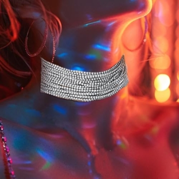 Sparkling Aukmla Crystal Rhinestone Choker for Glamorous Women