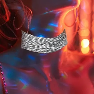 Sparkling Aukmla Crystal Rhinestone Choker for Glamorous Women
