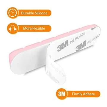 Pink Desk Accessories Cable Organizer - Pink Cord Holder for Desk, 5 Packs (7-5-3-1-1 Slots) Cable Clips for Cord Management This Cute Desk Accessories Cleans Up Messy Wires at Home, Car and Office