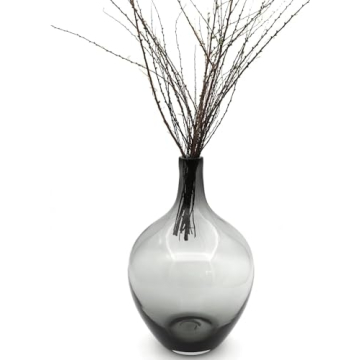 Black Clear Glass Vase Balloon Jug Flower Vases Decorative Centerpieces Home Decor Modern Vase for W...