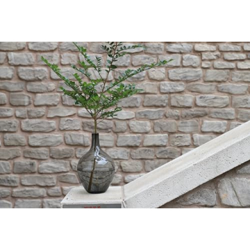 Elegant Black Clear Glass Vase for Modern Home Decor