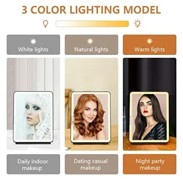 WEILY LED Travel Makeup Mirror - Rechargeable & Compact