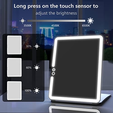 WEILY LED Travel Makeup Mirror - Rechargeable & Compact