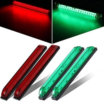 Partsam 8 Inch LED Bow Lights for Boats and Trailers