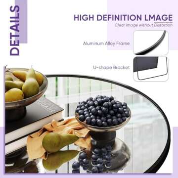 LadyNow Full Length Mirror, 83"x44" Floor Mirror Freestanding, Oversized Floor Standing Mirror Full Body Mirror with Stand for Bedroom, Hanging Mounted Mirror for Living Room Cloakroom, Black, Arched