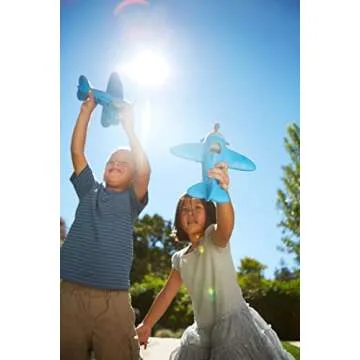 Green Toys Airplane - BPA, Phthalates Free, Blue Air Transport Toy for Introducing Aeronautical Knowledge, Improving Grasping Power. Toy Vehicles