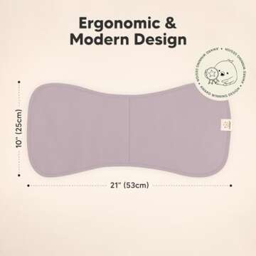 Organic Burp Cloths for Baby Boys and Girls - 5-Pack Super Absorbent Burping Cloth, Burp Clothes, So...