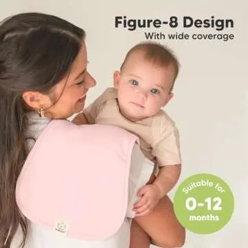 Organic Burp Cloths for Baby Boys and Girls - 5-Pack Super Absorbent Burping Cloth, Burp Clothes, Soft & Plush, Newborn Milk Spit Up Rags, Burpy Cloth Bib for Unisex, Burping Rags (Embrace)