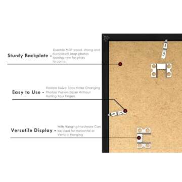 PEALSN 24x36 Poster Frame for Art and Photos