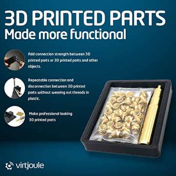 Virtjoule Heat Set Insert Tip for M3 - Ultimate 3D Printing Tool