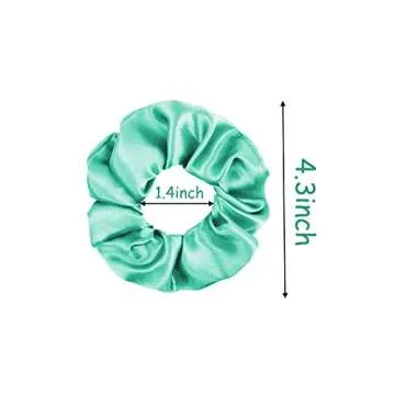 50 Pcs Satin Hair Scrunchies Set Elastic Colorful Ponytail Holder Solid Color Hair Ties Soft Hair Bobbles Hair Accessories for Women