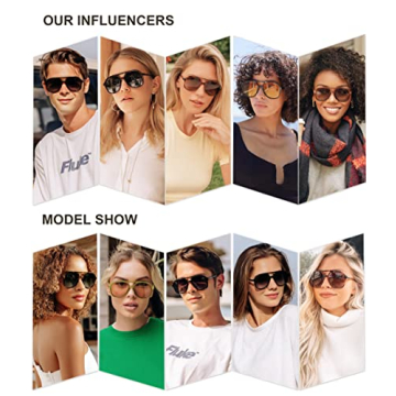 SOJOS Retro Polarized Aviator Sunglasses for Women Men Classic 70s Vintage Trendy Square Aviators SJ2174, Dark Tortoise/Green