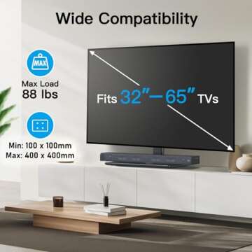 PERLESMITH Universal TV Stand for 32-65 Inch TVs