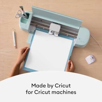 Cricut Everyday Iron On - 12” x 12ft - HTV Vinyl for T-Shirts - Use with Cricut Explore Air 2/Maker, StrongBond Guarantee, Outlast 50+ Washes, White