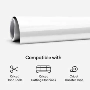 Cricut Everyday Iron On - 12” x 12ft - HTV Vinyl for T-Shirts - Use with Cricut Explore Air 2/Maker, StrongBond Guarantee, Outlast 50+ Washes, White
