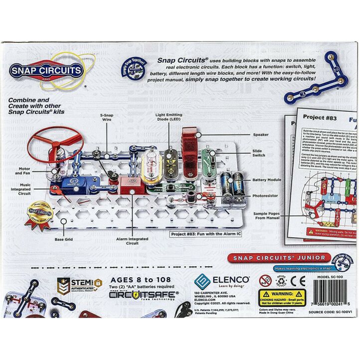 Elenco Jr. SC-100 Electronics Kit for Kids 8+