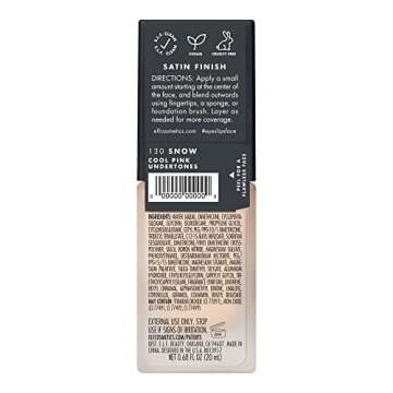 e.l.f. Flawless Satin Foundation, Lightweight & Vegan