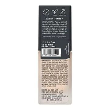 e.l.f. Flawless Satin Foundation, Lightweight & Vegan