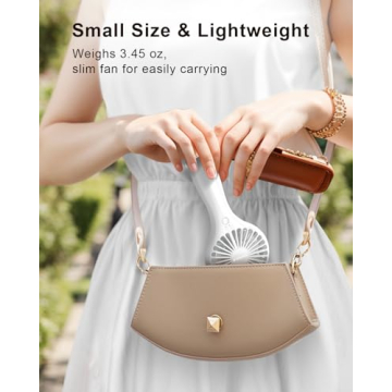 TriPole Handheld Mini Fan - Portable USB Rechargeable Cooler