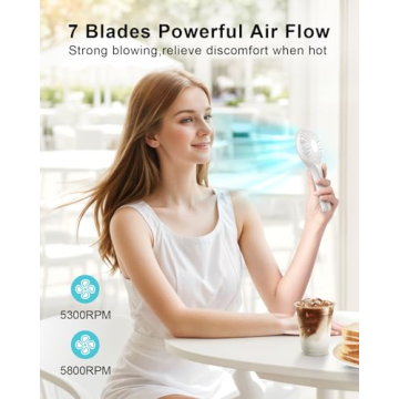 TriPole Handheld Mini Fan - Portable USB Rechargeable Cooler