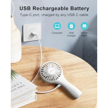 TriPole Handheld Mini Fan - Portable USB Rechargeable Cooler