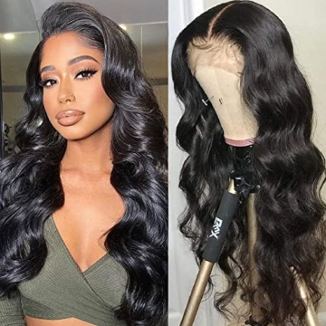 Body Wave Lace Front Wigs 20 Inch 100% Virgin Hair for Black Women