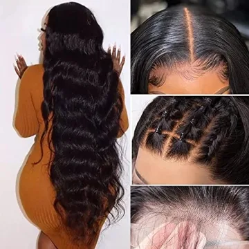 Body Wave Lace Front Wigs 20 Inch 100% Virgin Hair for Black Women