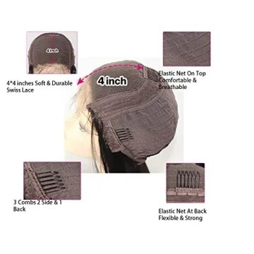 Body Wave Lace Front Wigs 20 Inch 100% Virgin Hair for Black Women