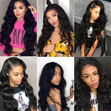 Body Wave Lace Front Wigs 20 Inch 100% Virgin Hair for Black Women