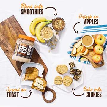 PBfit All-Natural Chocolate Peanut Butter Powder, Extra Chocolatey Powdered Peanut Spread from Real Roasted Pressed Peanuts and Cocoa, 6g of Protein 7% DV (30 oz.) (Pack of 2)