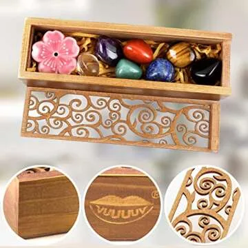 Chakra Stones Set -Reiki Healing Crystals for Healing, Meditation, Chakra Balance or Ritual (8 Pcs Set)