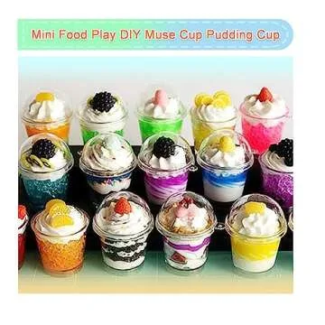 KOOBOOK 20Pcs Mini Frappuccino Cup Dollhouse Simulation Plastic Cups for Crafting Fun