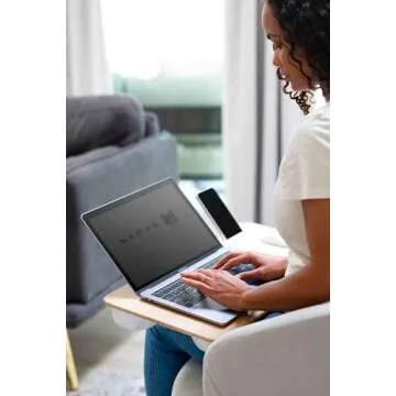 LAPGEAR Home Office Lap Desk with Device Ledge, Mouse Pad, and Phone Holder - White Oak Woodgrain - Fits up to 15.6 Inch Laptops - Style No. 91579