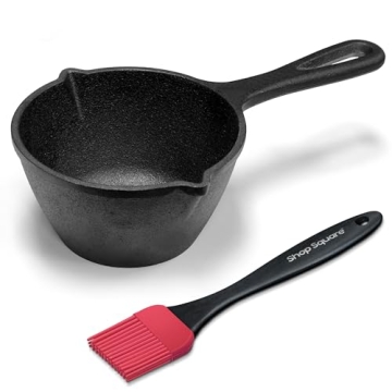 Small Cast Iron Basting Pot and Silicone BBQ Brush Set
