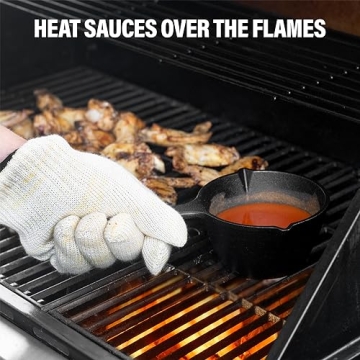 Small Cast Iron Basting Pot and Silicone BBQ Brush Set