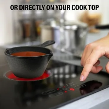 Small Cast Iron Basting Pot and Silicone BBQ Brush Set