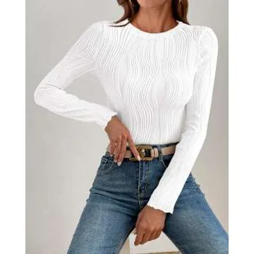 PRETTYGARDEN Women's Slim Fit Long Sleeve Blouse