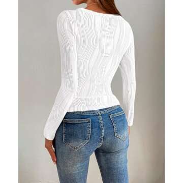 PRETTYGARDEN Women's Slim Fit Long Sleeve Blouse