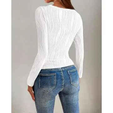 PRETTYGARDEN Women's Slim Fit Long Sleeve Blouse