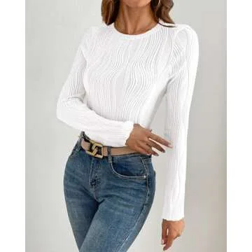 PRETTYGARDEN Women's Slim Fit Long Sleeve Blouse