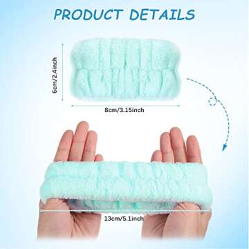 Chuangdi 4 Pairs Wrist Bands for Washing Face Wrist Spa Microfiber Wash Towel Band Scrunchies Absorb...