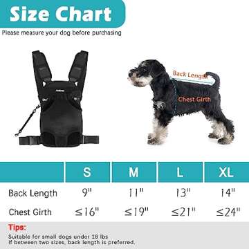 PetBonus Pet Front Dog Carrier Backpacks, Adjustable Dog Carrier, Legs Out Easy-fit Dog Travel Backp...