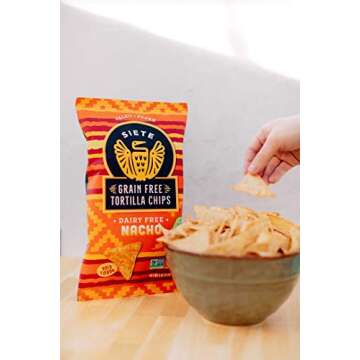 Siete Nacho Grain Free Tortilla Chips, 4 oz bags, 6-Pack