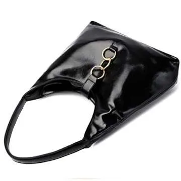 DOREAMALOE Women's Retro Vegan PU Leather Shoulder Bag Hobo Handbag Casual Tote Shoulder Purse